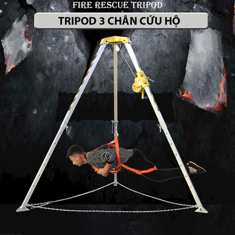 Tripod cứu hộ Loại 1200 pound 20m - tripod 3 chan cuu ho cuu nan