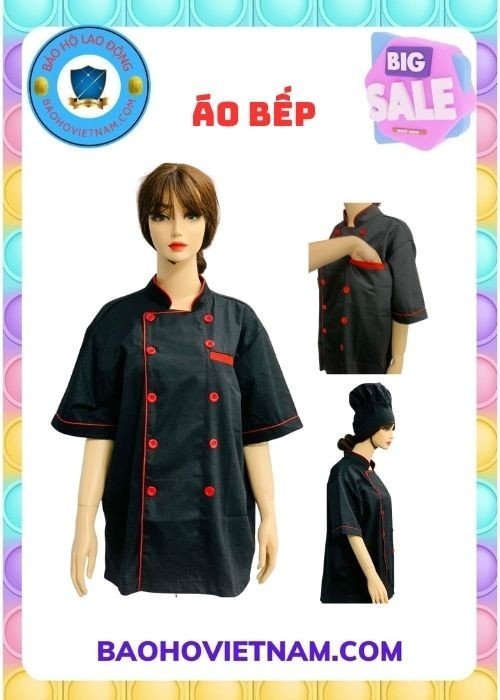 Áo bếp ngắn tay màu đen - z4205741202051 a623ddb9b1c3bfc5787ae337c9e14876