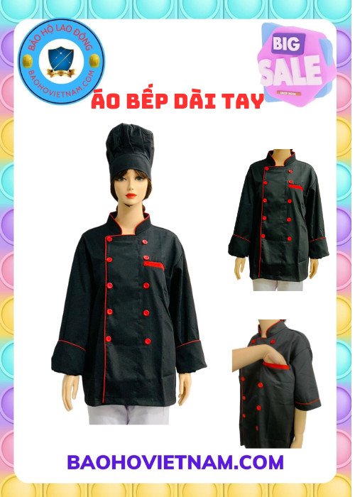 Áo bếp dài tay màu đen - z4205741226901 62644d406f95b4e752aa2678b6d9a282