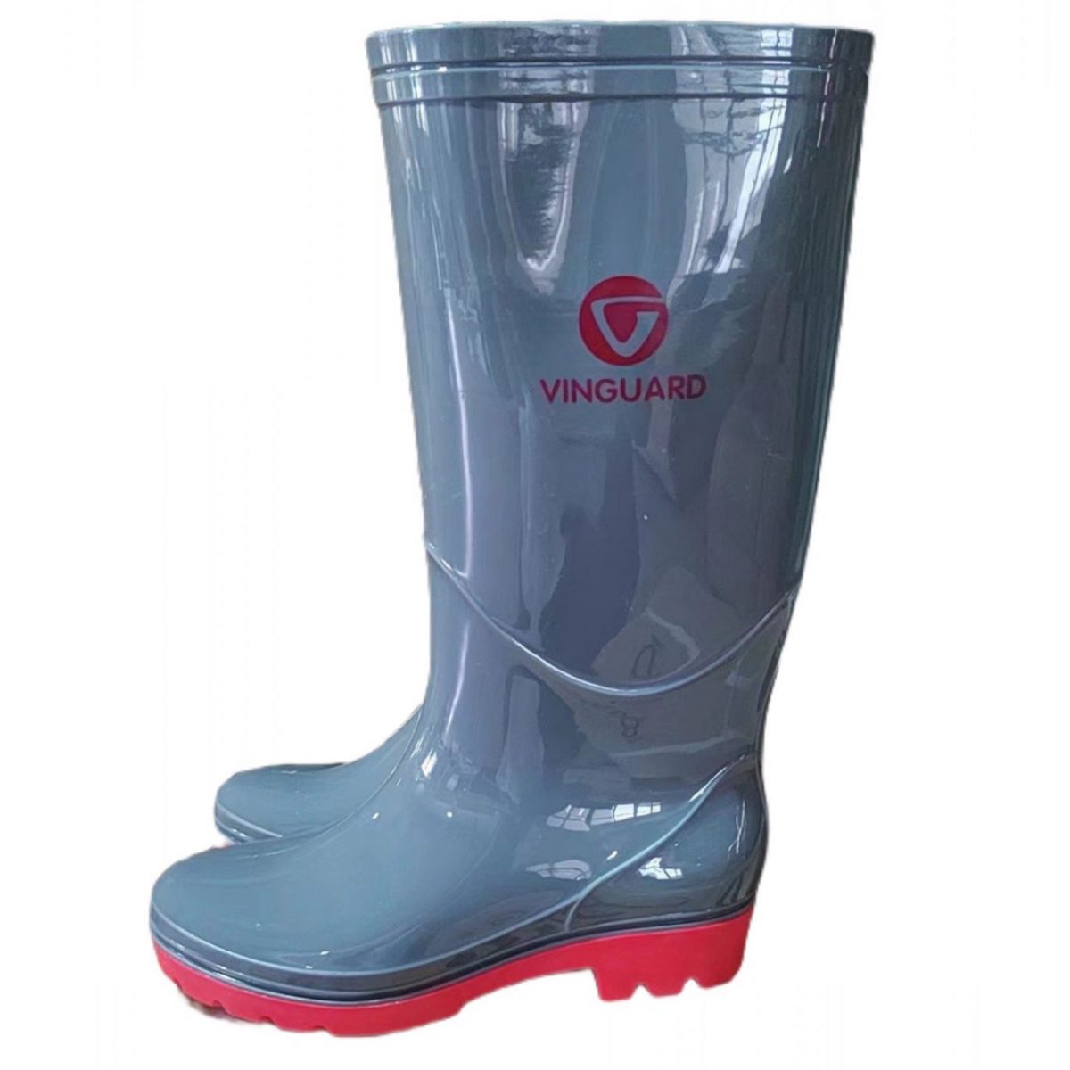 Ủng nhựa cao su pvc màu ghi xám đế đỏ phù hợp với mọi môi trường lao động - z4622374573691 1937da58c24bdc8984d35e7e228d4cfd