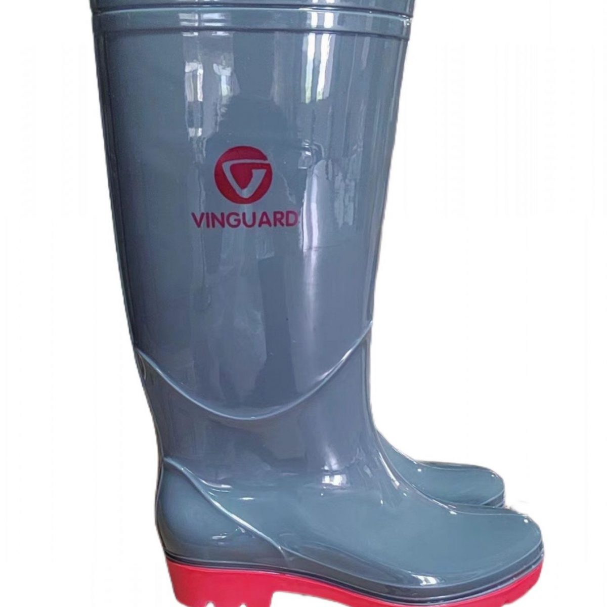 Ủng nhựa cao su pvc màu ghi xám đế đỏ phù hợp với mọi môi trường lao động - z4622374575111 367f2c432b7a0107c5569cf64dd87dbc