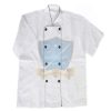 ao bep vien den kaki LDHQ ngan tay 1