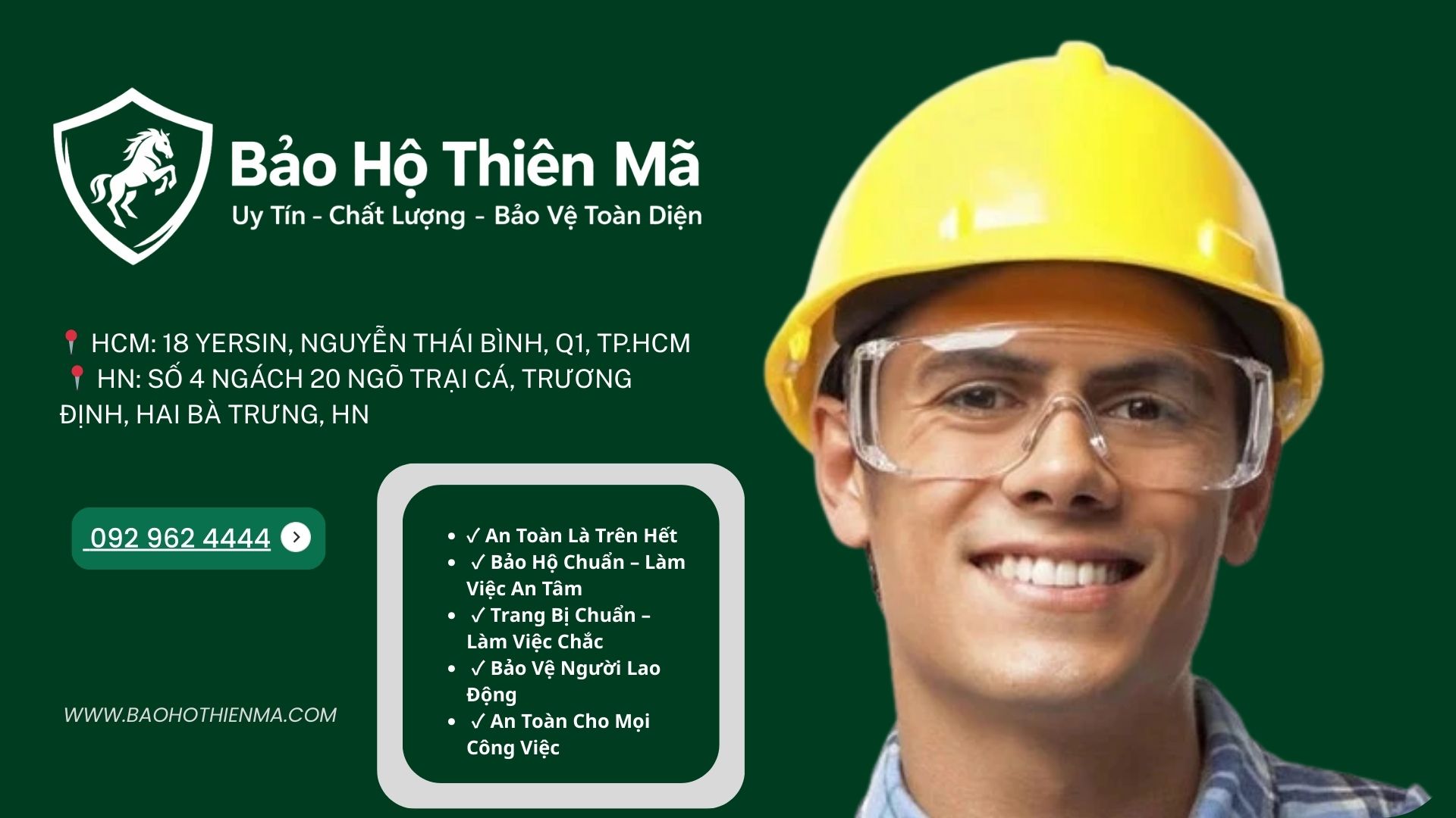 Các sản phẩm đều được chọn lọc kỹ lưỡng nhằm đảm bảo an toàn, độ bền cao và phù hợp với nhiều môi trường làm việc khác nhau.