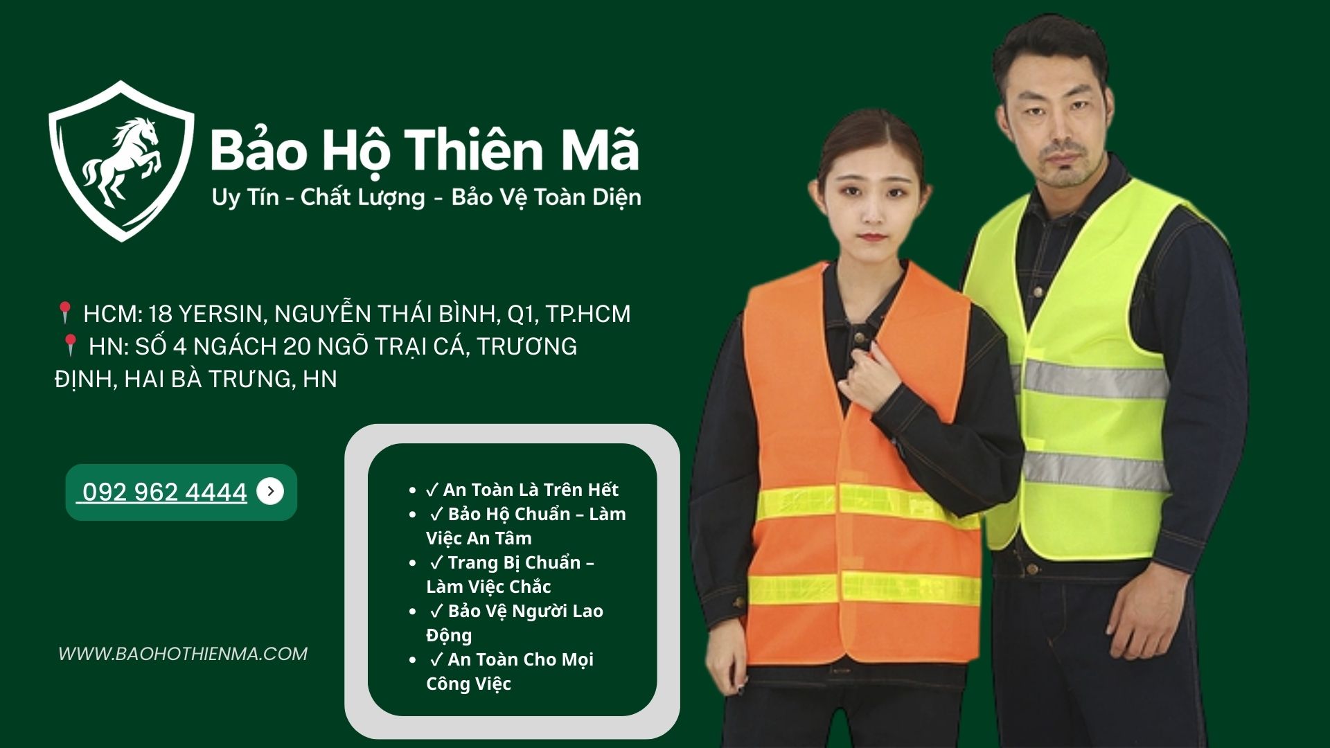 Quần áo bảo hộ cần được làm từ các loại vải bền chắc, có khả năng chống mài mòn và thoáng khí tốt.