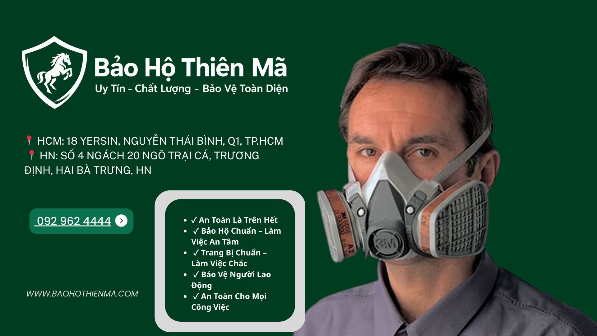 BẢO HỘ THIÊN MÃ là đơn vị chuyên cung cấp các thiết bị bảo hộ lao động chất lượng