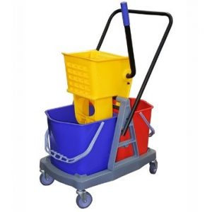 Xe Đẩy Dọn Vệ Sinh 34L 2 Ngăn , Khung Nhựa Cao Cấp - 34L