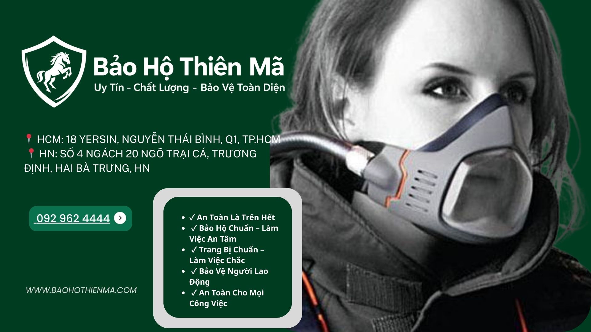BẢO HỘ THIÊN MÃ là đơn vị chuyên cung cấp các thiết bị bảo hộ lao động chất lượng