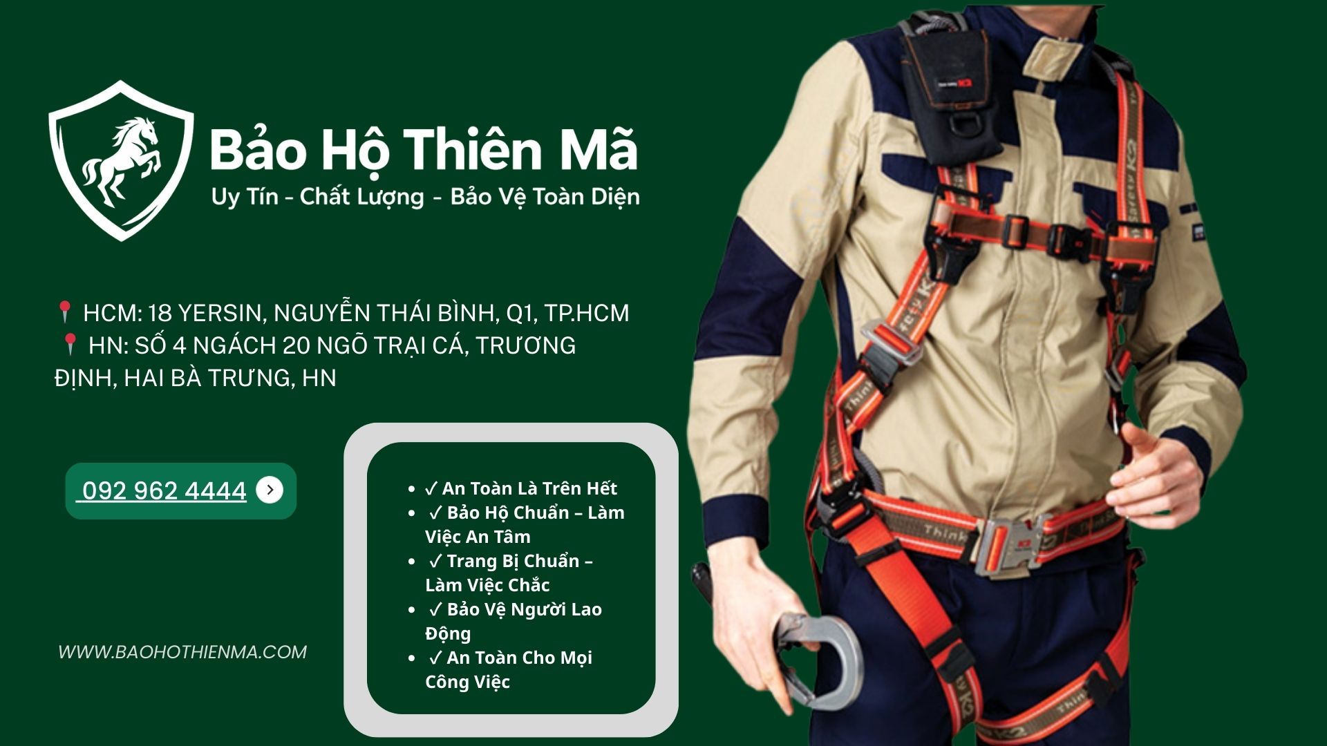 BẢO HỘ THIÊN MÃ là đơn vị chuyên cung cấp các thiết bị bảo hộ lao động