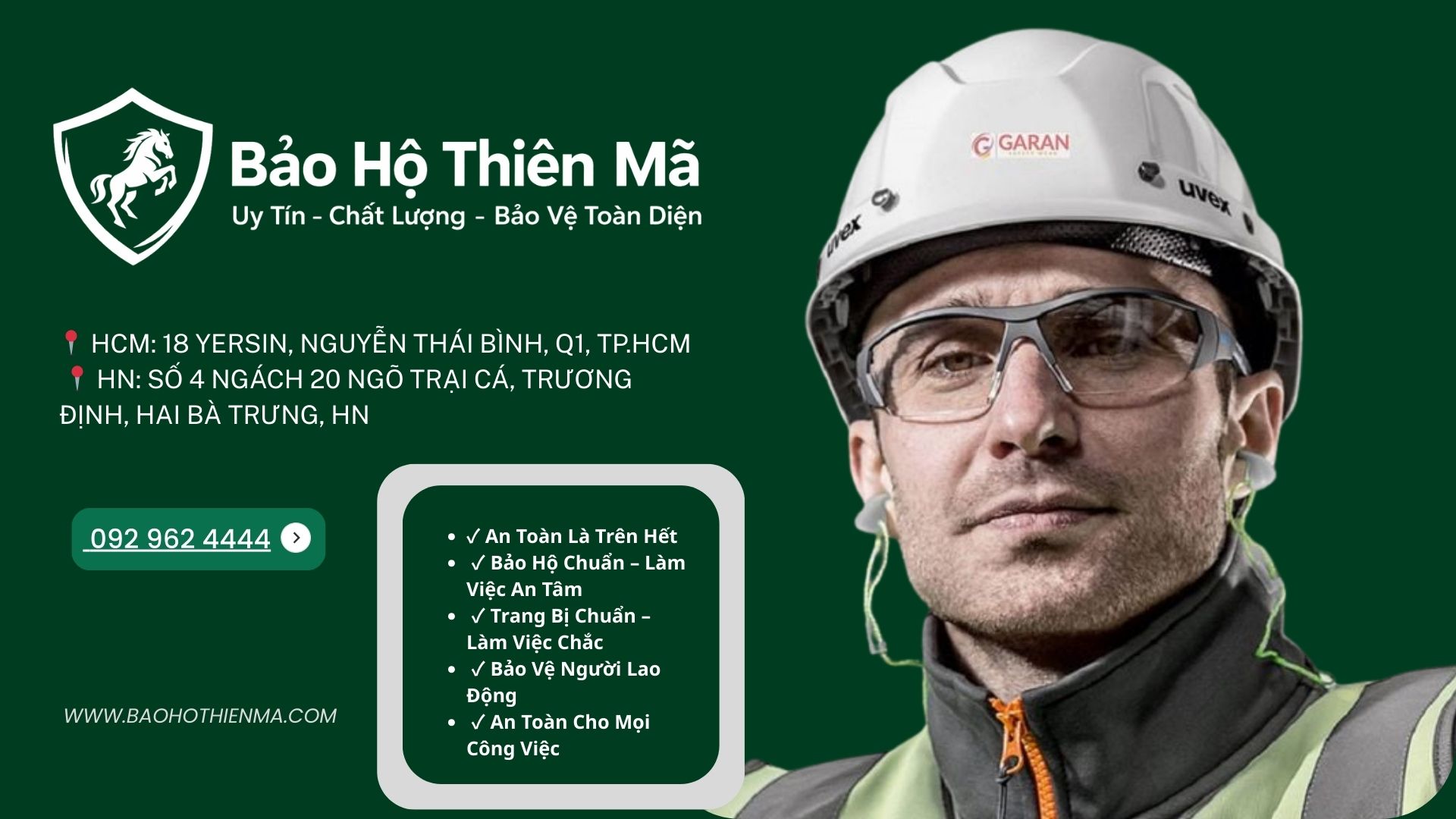 Nếu bạn đang tìm kiếm kính bảo hộ lao động chất lượng, Bảo Hộ Thiên Mã là đơn vị chuyên cung cấp các thiết bị bảo hộ lao động cho nhiều ngành nghề khác nhau.