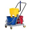 Xe Đẩy Dọn Vệ Sinh 60L 2 Ngăn, Khung Nhựa Cao Cấp - 60L1