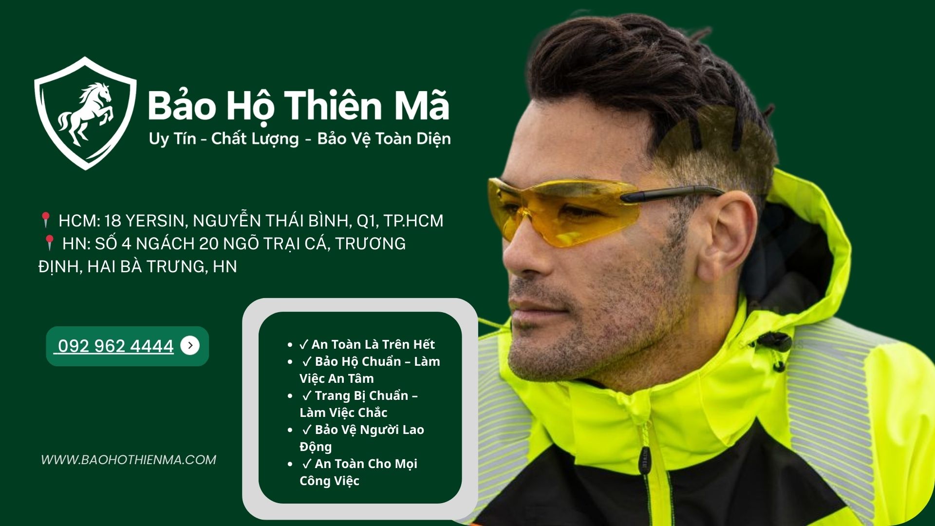 Nếu bạn đang tìm kiếm kính bảo hộ lao động chất lượng, Bảo Hộ Thiên Mã là đơn vị chuyên cung cấp các thiết bị bảo hộ lao động cho nhiều ngành nghề.