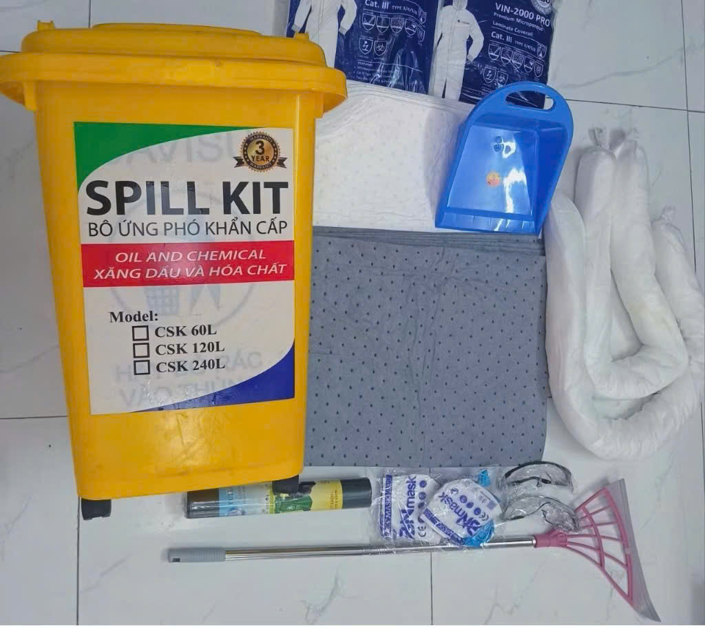 Bộ ứng cứu tràn dầu và hóa chất 60L (Spill Kit 60L) - td60l
