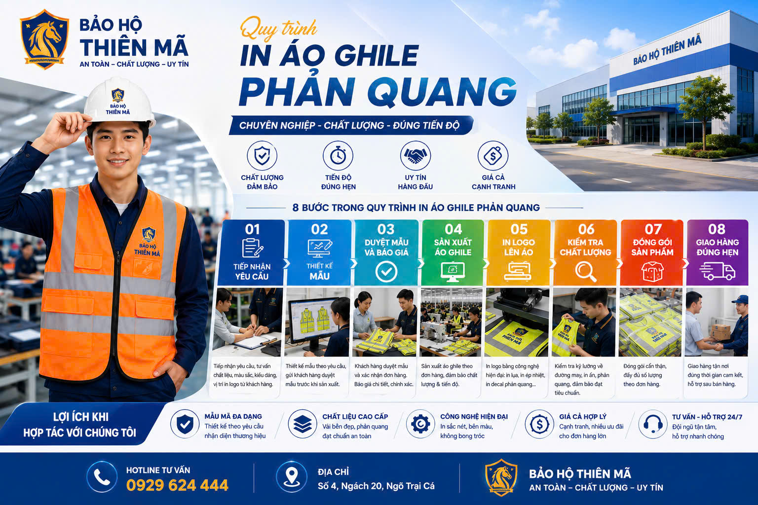 Đặt may áo gile bảo hộ lao động giá rẻ tại Hà Nội: hướng dẫn cho doanh nghiệp