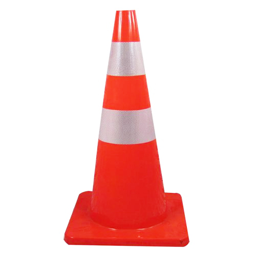 Cọc tiêu nhựa mềm PVC cao 70cm có tay cầm - Coc tieu nhua mem PVC cao 70cm